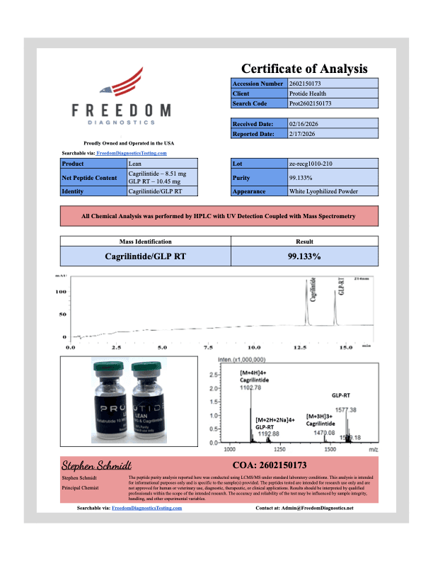 GLP-3 & Cagrilintide “LEAN” Blend (10/10mg) 2 GLP 3CAG Feb 1