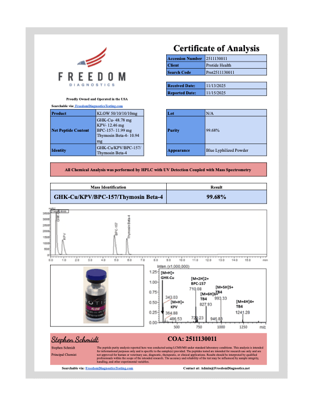 Klow Blend (GHK-CU, KPV, BPC-157, TB-500) 3 Klow 50mg 1 1
