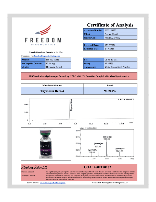 TB-500 10mg 2 TB 500 Feb COA 1